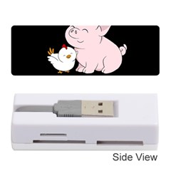 Go Vegan - Cute Pig And Chicken Memory Card Reader (stick)  by Valentinaart