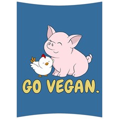 Go Vegan - Cute Pig And Chicken Back Support Cushion by Valentinaart