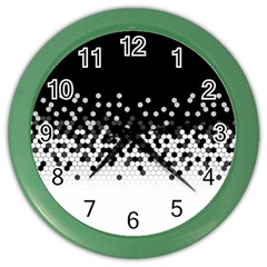 Flat Tech Camouflage Black And White Color Wall Clocks by jumpercat