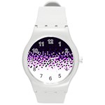 Flat Tech Camouflage Reverse Purple Round Plastic Sport Watch (M) Front