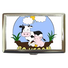 Friends Not Food - Cute Pig And Chicken Cigarette Money Cases by Valentinaart