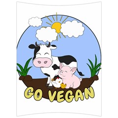 Friends Not Food - Cute Pig And Chicken Back Support Cushion by Valentinaart