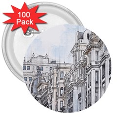 Architecture Building Design 3  Buttons (100 Pack)  by Nexatart