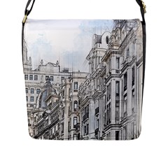 Architecture Building Design Flap Messenger Bag (l)  by Nexatart