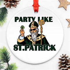  St  Patricks Day  Round Ornament (two Sides) by Valentinaart