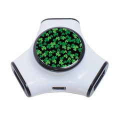 St  Patricks Day Clover Pattern 3-port Usb Hub by Valentinaart