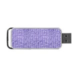 Knitted Wool Lilac Portable USB Flash (Two Sides) Back