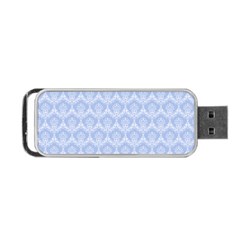Damask Light Blue Portable Usb Flash (two Sides) by snowwhitegirl