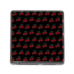 Cherries Black Memory Card Reader (square) by snowwhitegirl