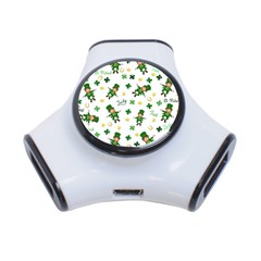 St Patricks Day Pattern 3-port Usb Hub by Valentinaart