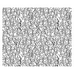 Elio s Shirt Faces in Black Outlines on White Double Sided Flano Blanket (Small)  50 x40  Blanket Back