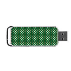 Irish Flag Green White Orange On Green St  Patrick s Day Ireland Portable Usb Flash (two Sides) by PodArtist