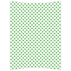 Green Heart-shaped Clover On White St  Patrick s Day Back Support Cushion by PodArtist