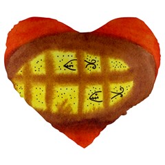Fish Egg Large 19  Premium Heart Shape Cushions by snowwhitegirl