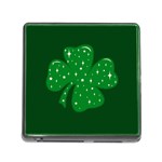Sparkly Clover Memory Card Reader (Square) Front