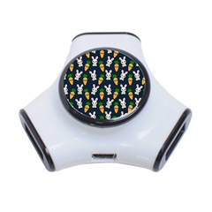 Easter Kawaii Pattern 3-port Usb Hub by Valentinaart