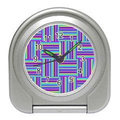 Geometric Textile Texture Surface Travel Alarm Clocks by Nexatart