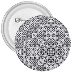 Black And White Oriental Ornate 3  Buttons by dflcprints