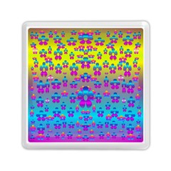 Flowers In The Most Beautiful Sunshine Memory Card Reader (square)  by pepitasart