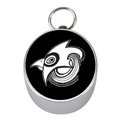 Bird Mini Silver Compasses by ValentinaDesign