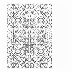 Black And White Ethnic Geometric Pattern Small Garden Flag (two Sides) by dflcprints