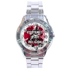 Football Is My Religion Stainless Steel Analogue Watch by Valentinaart
