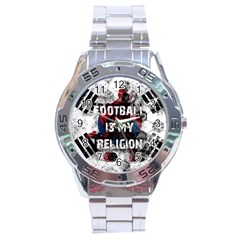 Football Is My Religion Stainless Steel Analogue Watch by Valentinaart