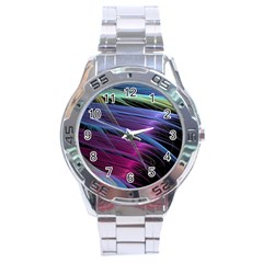 Abstract Satin Stainless Steel Analogue Watch by Sapixe