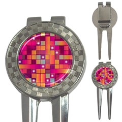 Abstract Background Colorful 3-in-1 Golf Divots
