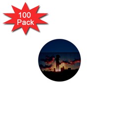 Art Sunset Anime Afternoon 1  Mini Buttons (100 Pack)  by Sapixe