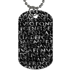 Antique Roman Typographic Pattern Dog Tag (one Side) by dflcprints