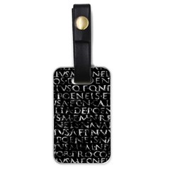 Antique Roman Typographic Pattern Luggage Tags (one Side)  by dflcprints