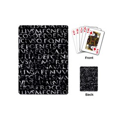 Antique Roman Typographic Pattern Playing Cards (mini)  by dflcprints