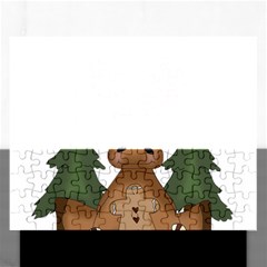 Christmas Moose Rectangular Jigsaw Puzzl by Sapixe