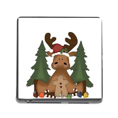 Christmas Moose Memory Card Reader (square) by Sapixe