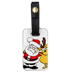 Christmas Santa Claus Luggage Tags (one Side)  by Sapixe