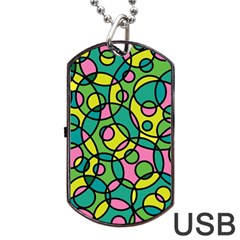 Circle Background Background Texture Dog Tag Usb Flash (two Sides) by Sapixe