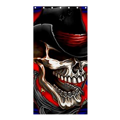 Confederate Flag Usa America United States Csa Civil War Rebel Dixie Military Poster Skull Shower Curtain 36  X 72  (stall)  by Sapixe
