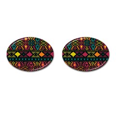 Ethnic Pattern Cufflinks (oval) by Sapixe