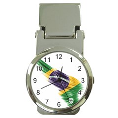 Flag Of Brazil Money Clip Watches by Sapixe