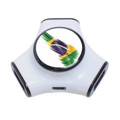 Flag Of Brazil 3-port Usb Hub by Sapixe