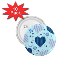 Hearts Pattern Paper Wallpaper 1 75  Buttons (10 Pack) by Sapixe