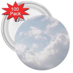 Light Nature Sky Sunny Clouds 3  Buttons (100 Pack)  by Sapixe
