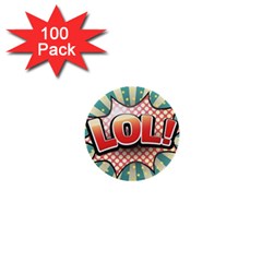 Lol Comic Speech Bubble  Vector Illustration 1  Mini Buttons (100 Pack)  by Sapixe