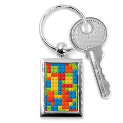 Lego Bricks Pattern Key Chains (rectangle)  by Sapixe