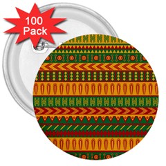 Mexican Pattern 3  Buttons (100 Pack)  by Sapixe