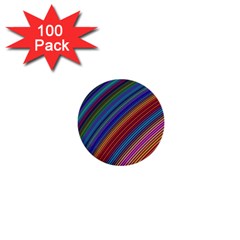 Multicolored Stripe Curve Striped 1  Mini Buttons (100 Pack)  by Sapixe