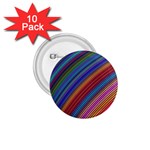 Multicolored Stripe Curve Striped 1.75  Buttons (10 pack) Front