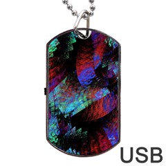 Native Blanket Abstract Digital Art Dog Tag Usb Flash (one Side) by Sapixe