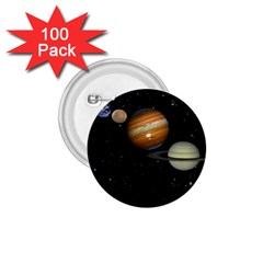 Outer Space Planets Solar System 1 75  Buttons (100 Pack)  by Sapixe